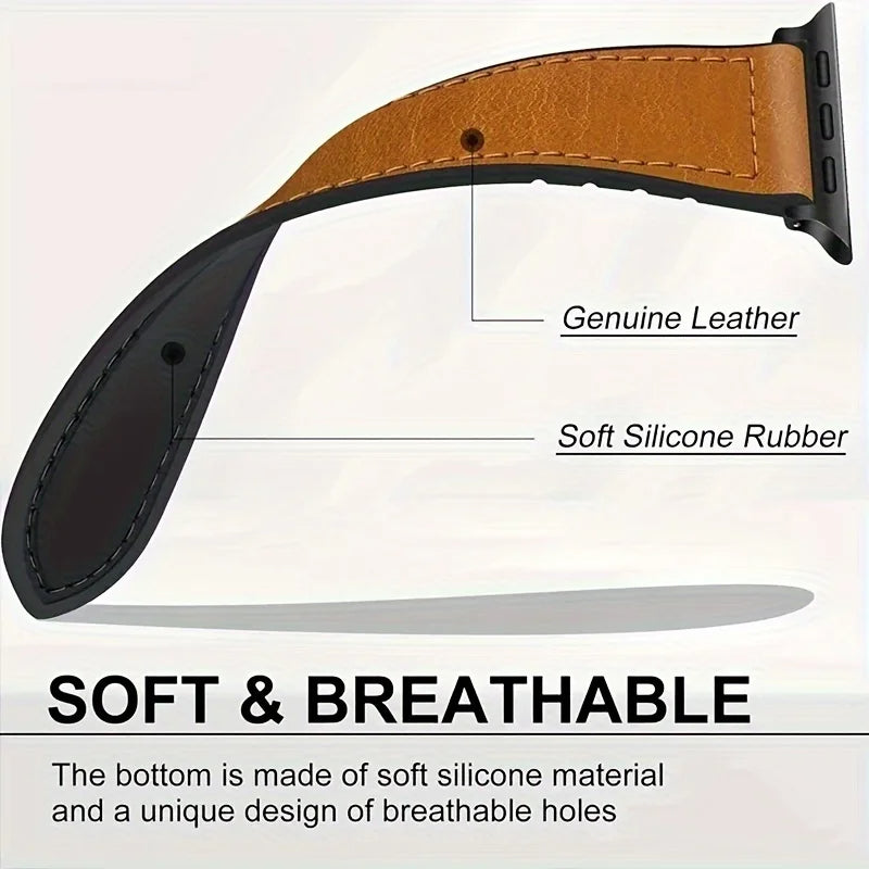 Sleek Leather Magnetic Band
