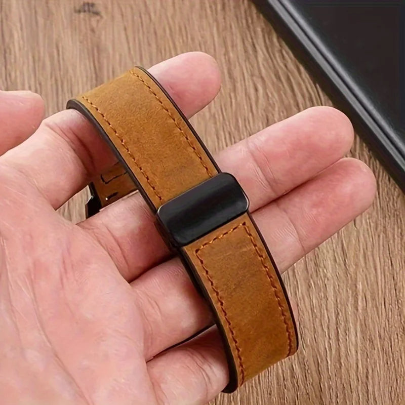 Sleek Leather Magnetic Band