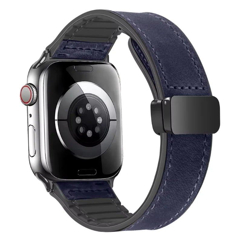 Sleek Leather Magnetic Band