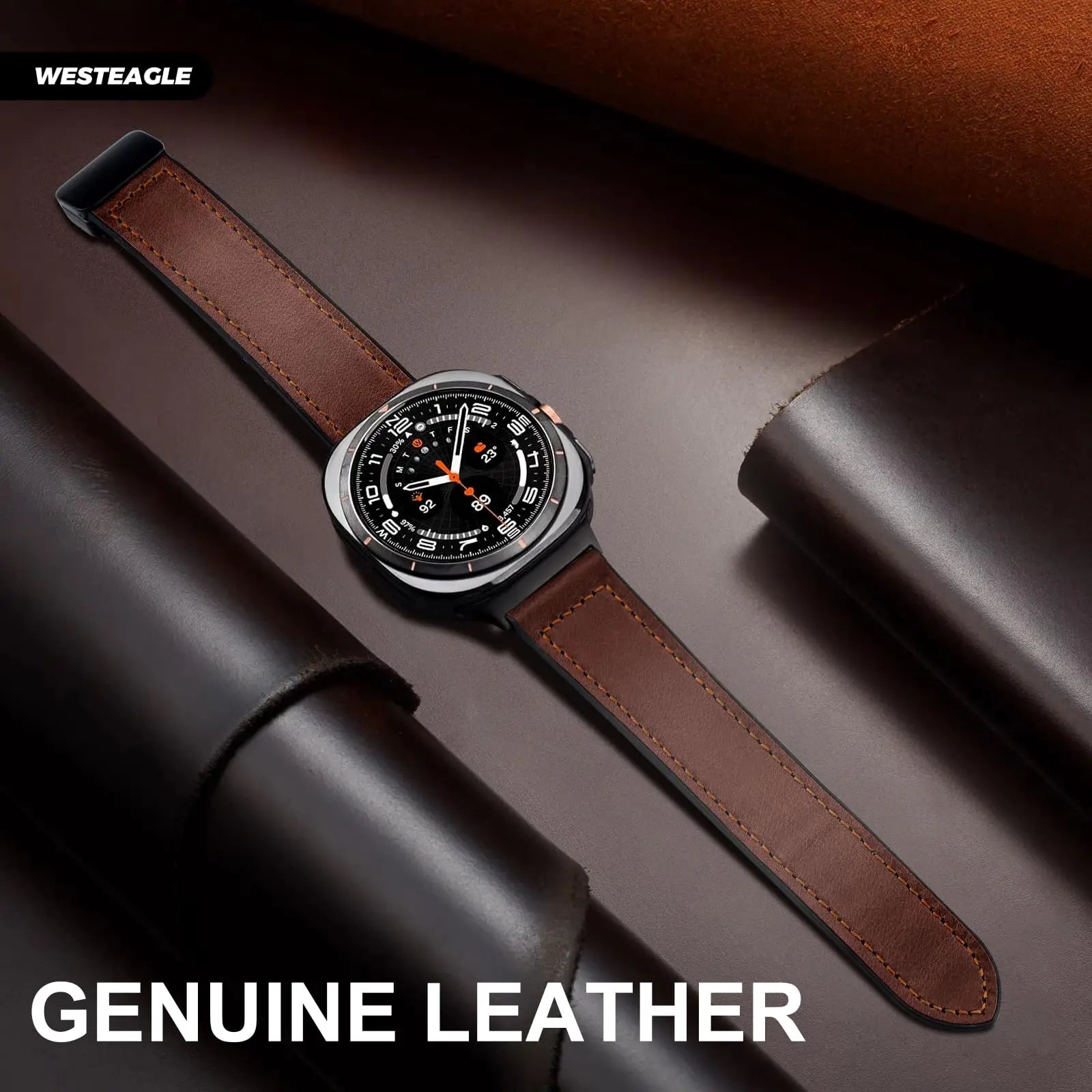 Magnet-Lock Leather Strap