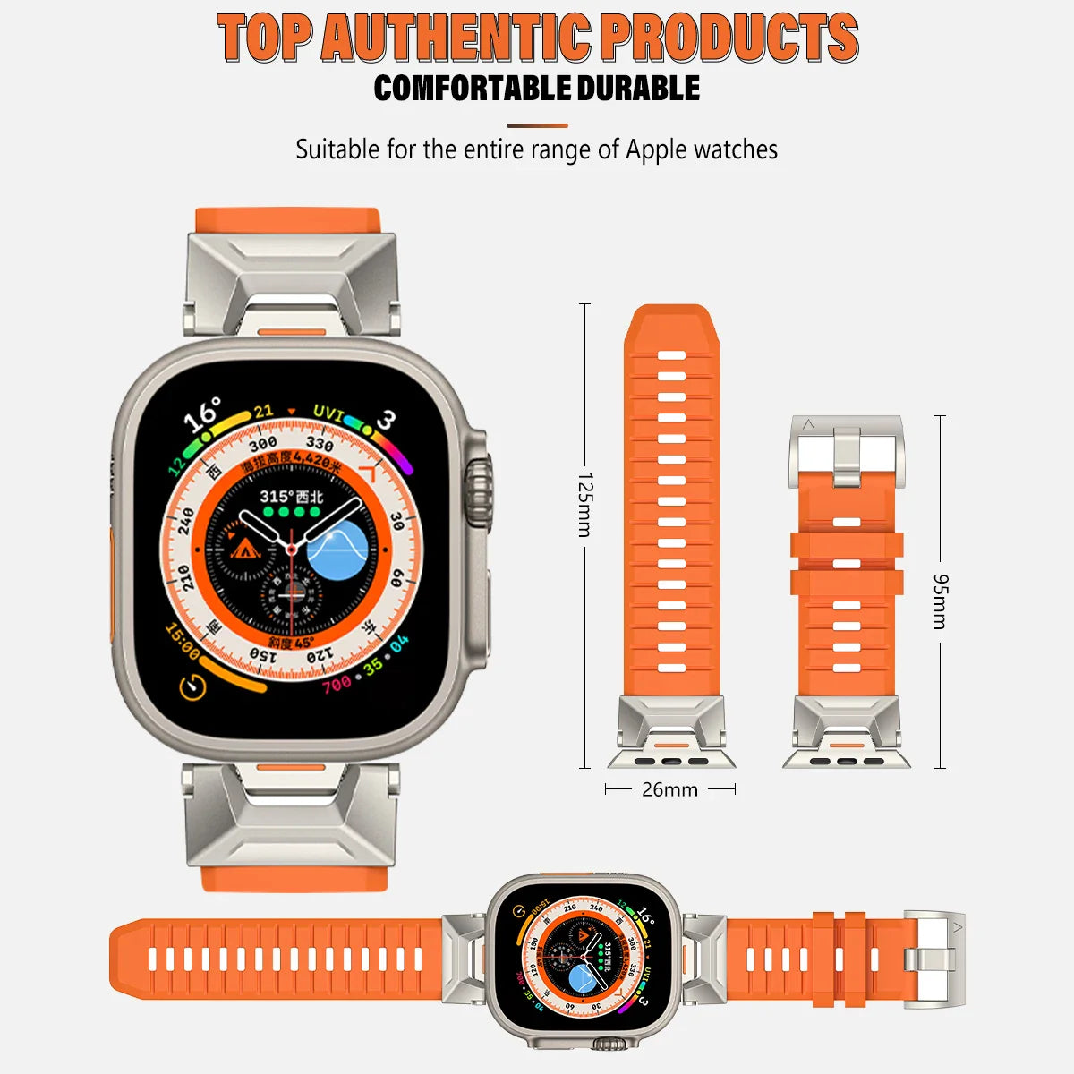 Fluorine Rubber Sport Strap