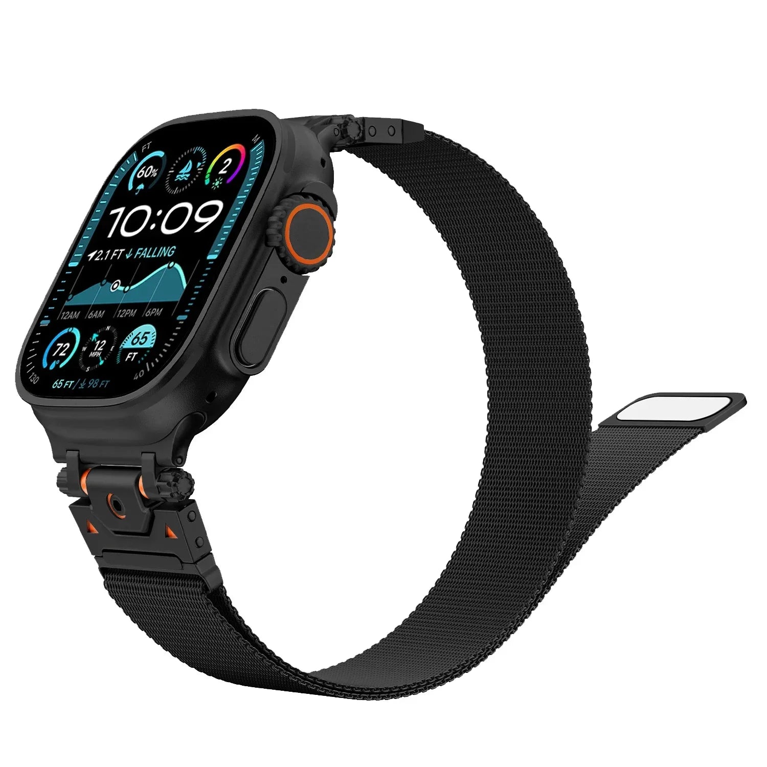 Metallic Milanese mesh strap