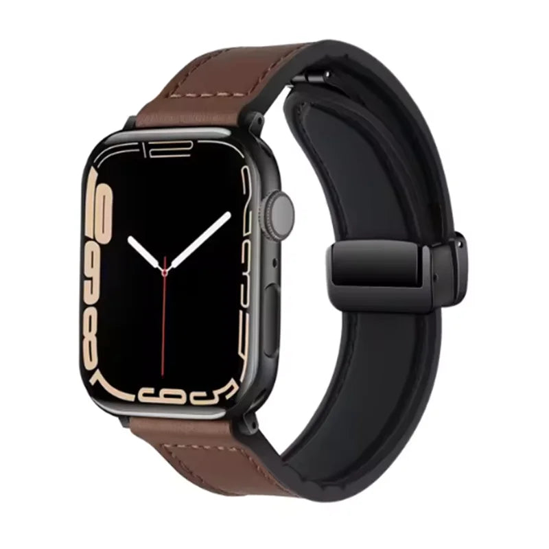 Sleek Leather Magnetic Band