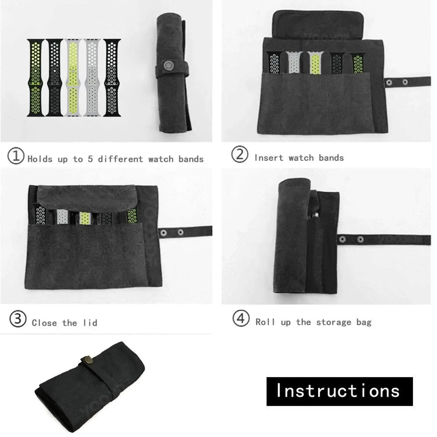 Foldable Watch Band Organizer