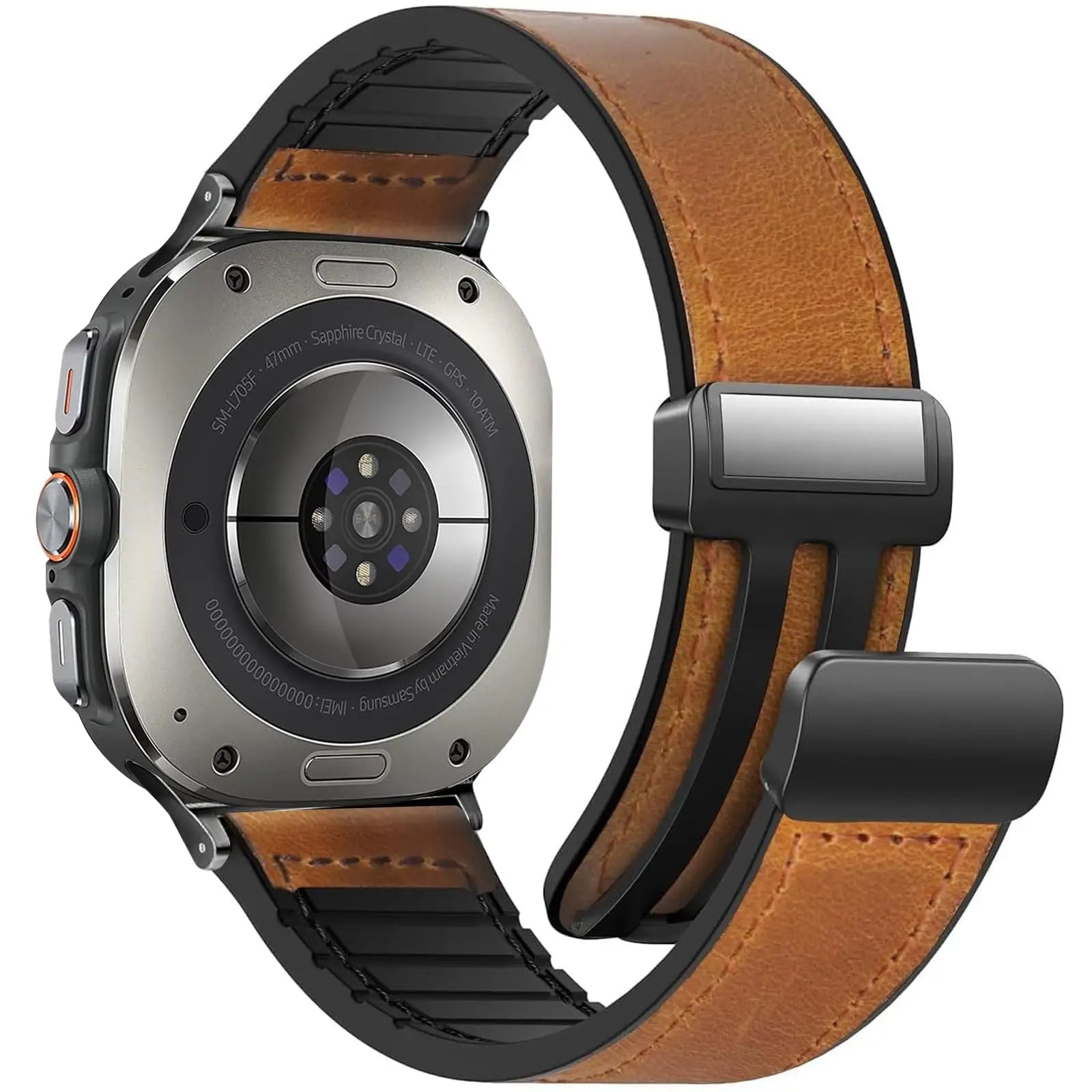 Magnet-Lock Leather Strap