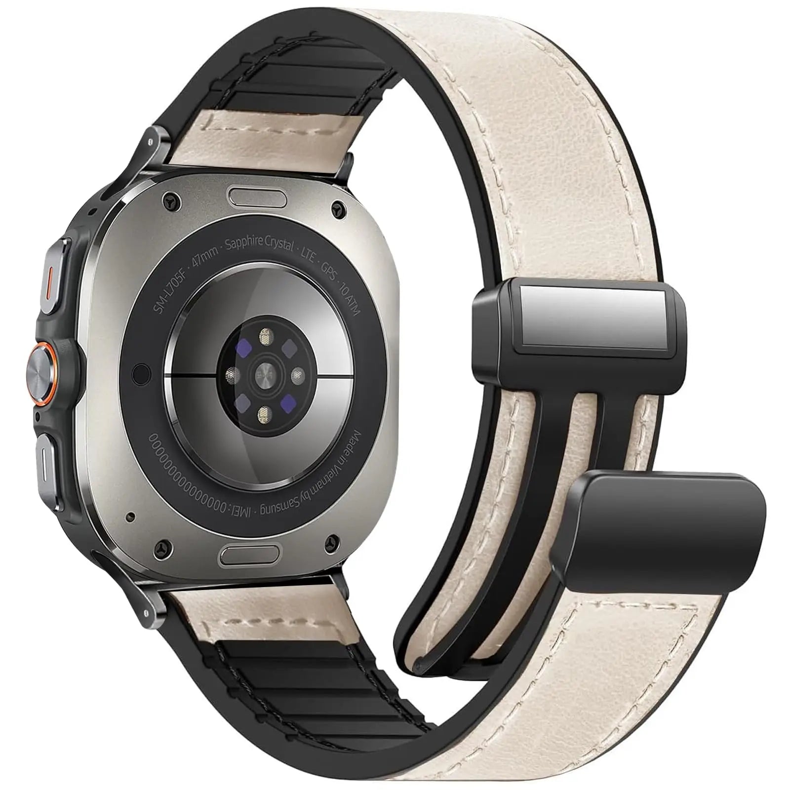 Magnet-Lock Leather Strap