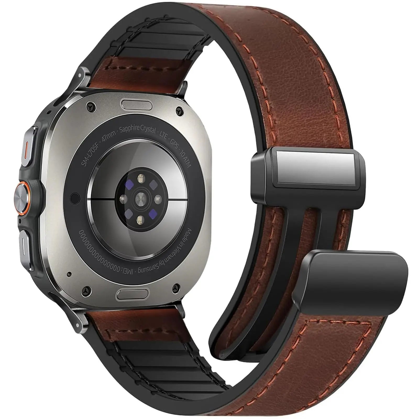 Magnet-Lock Leather Strap