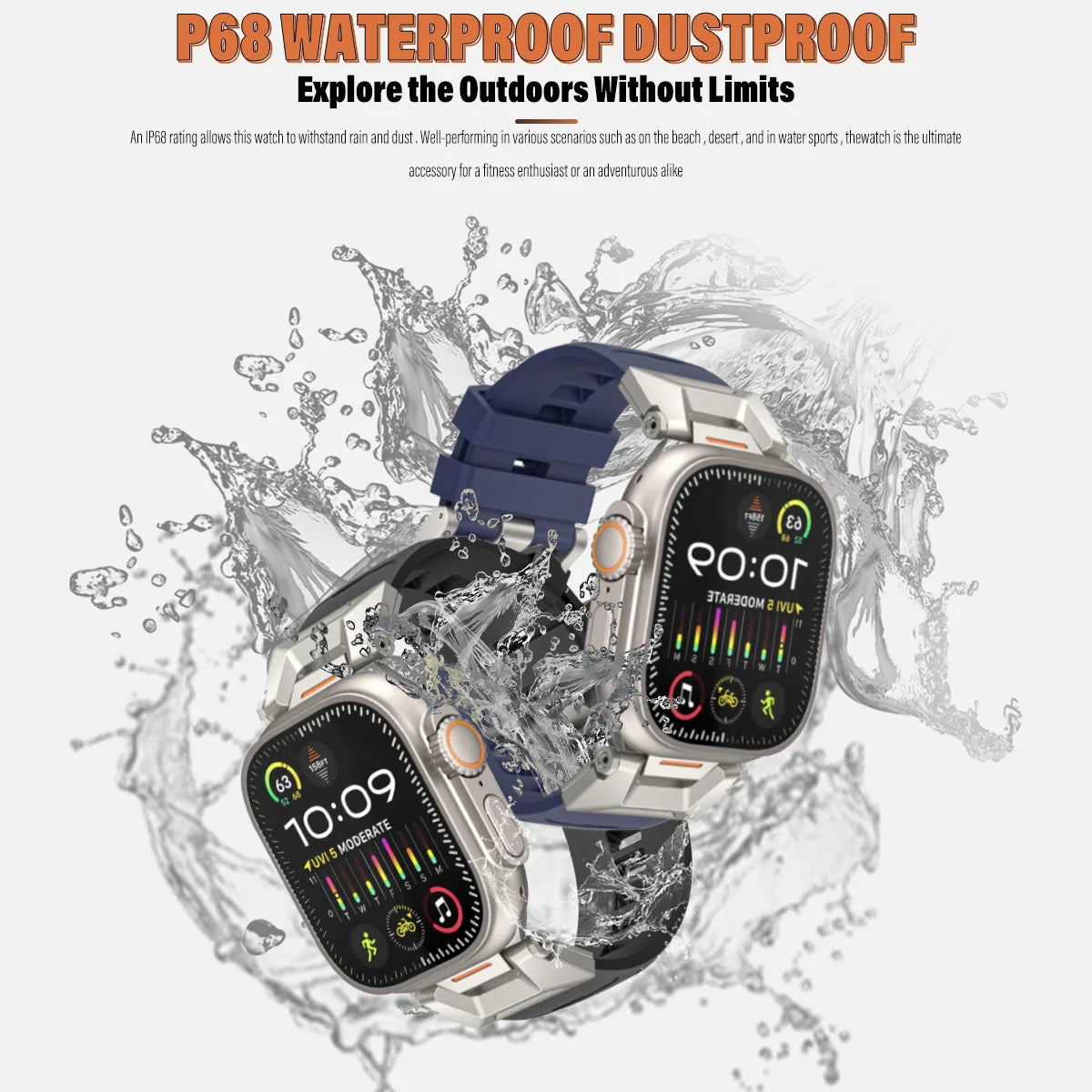 Fluorine Rubber Sport Strap