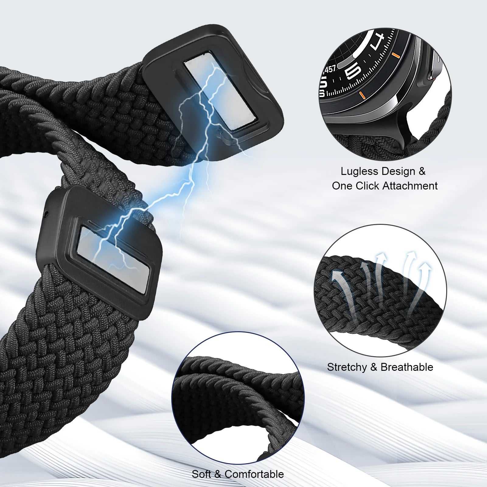 Magnetic Woven Nylon Band