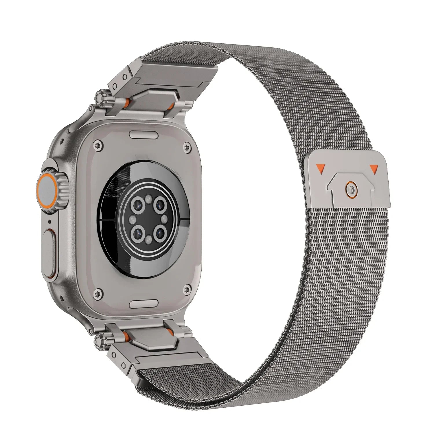 Metallic Milanese mesh strap