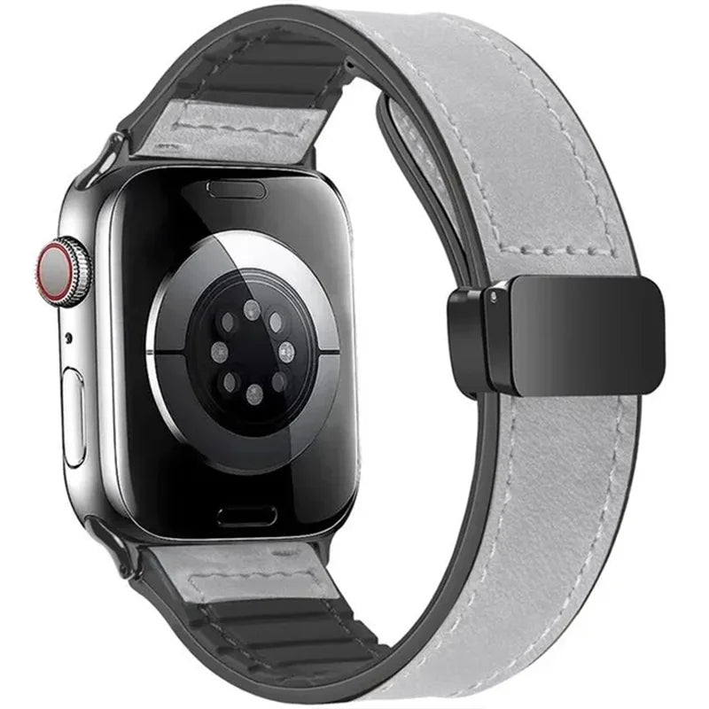 Sleek Leather Magnetic Band