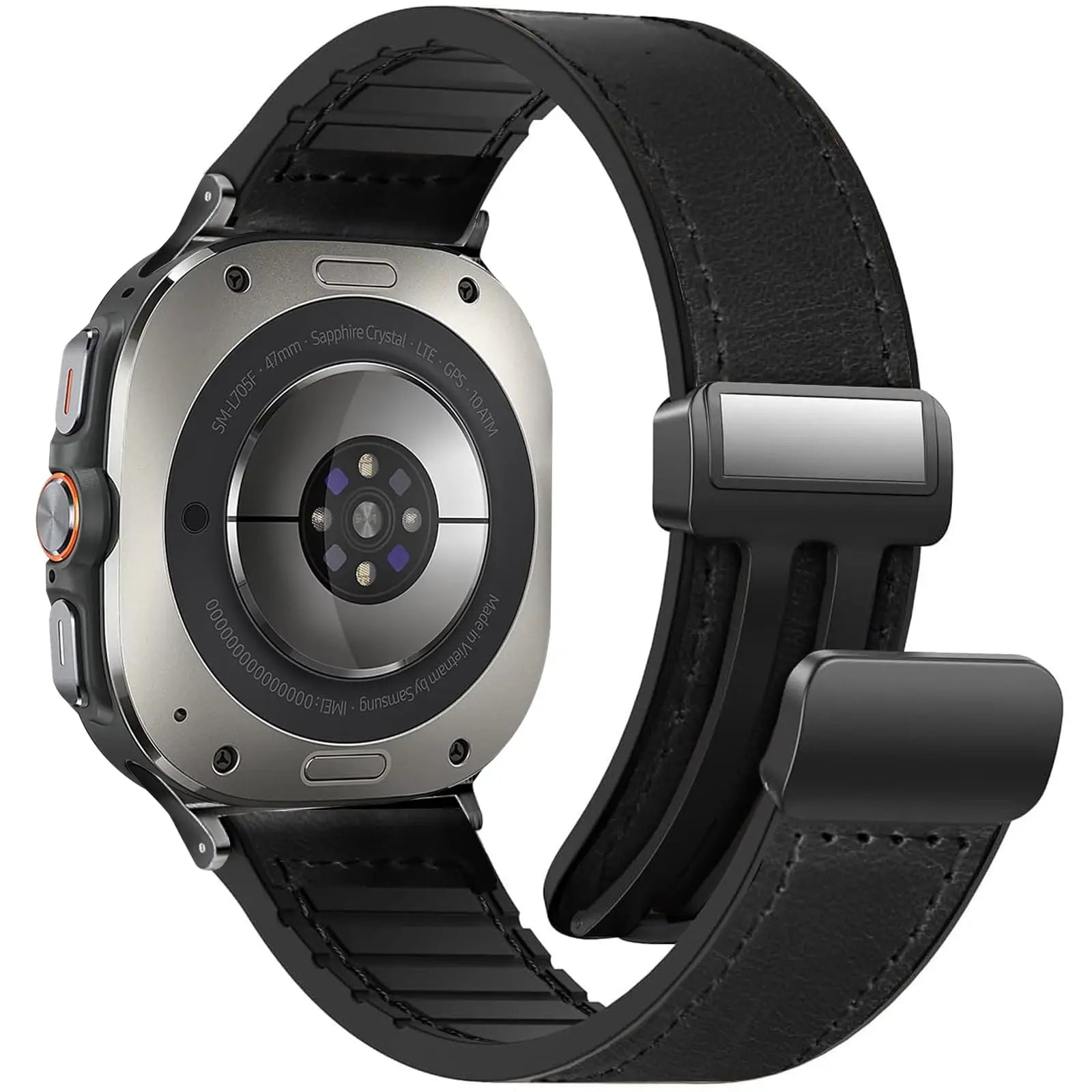 Magnet-Lock Leather Strap