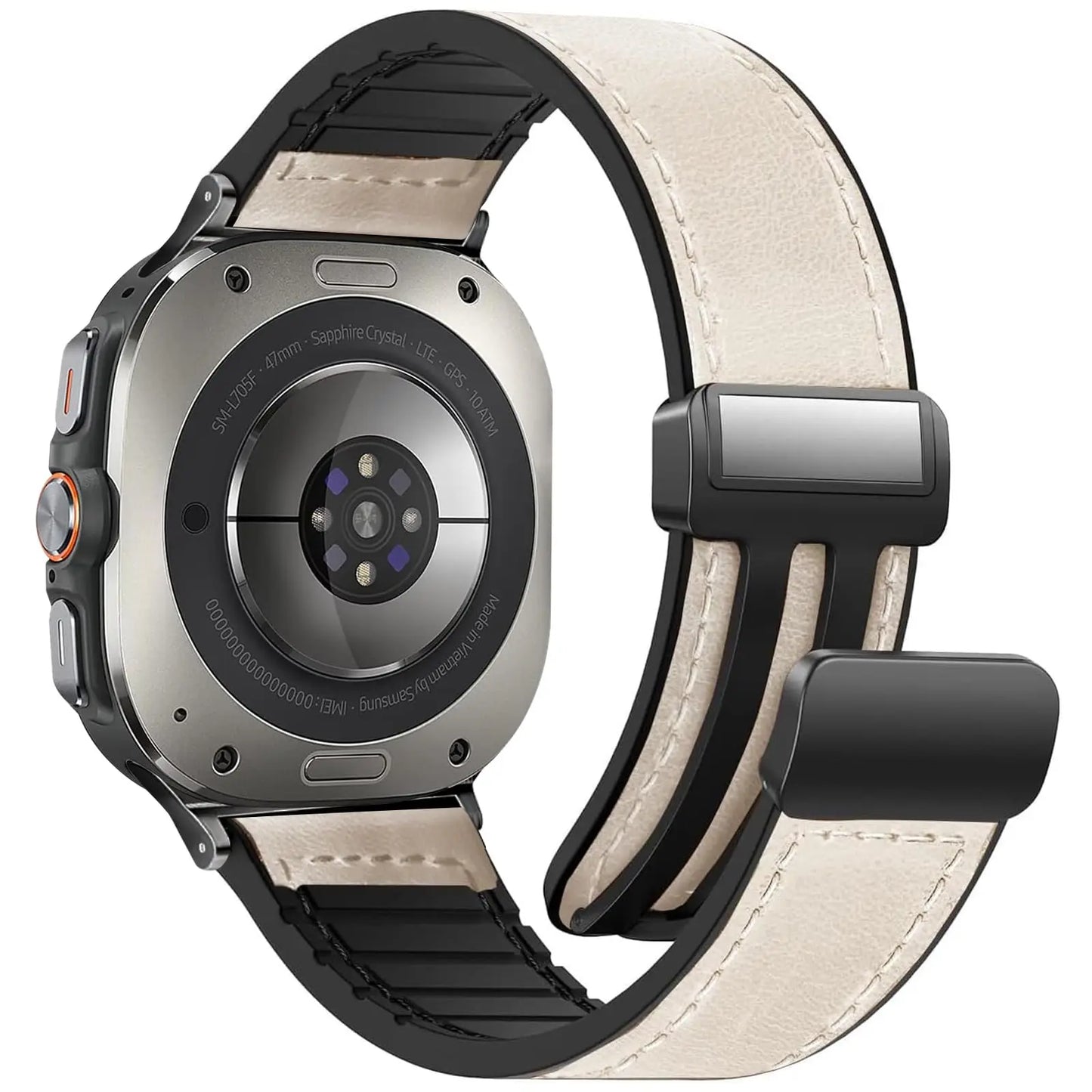 Magnet-Lock Leather Strap