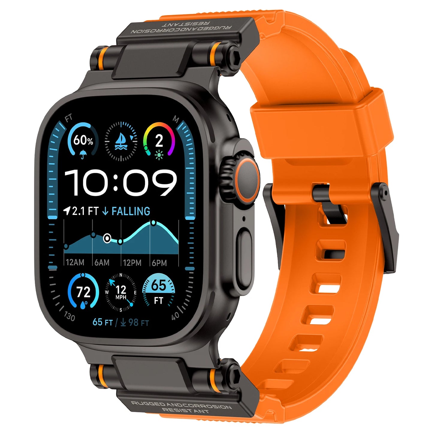 Rugged Silicone Sport Strap