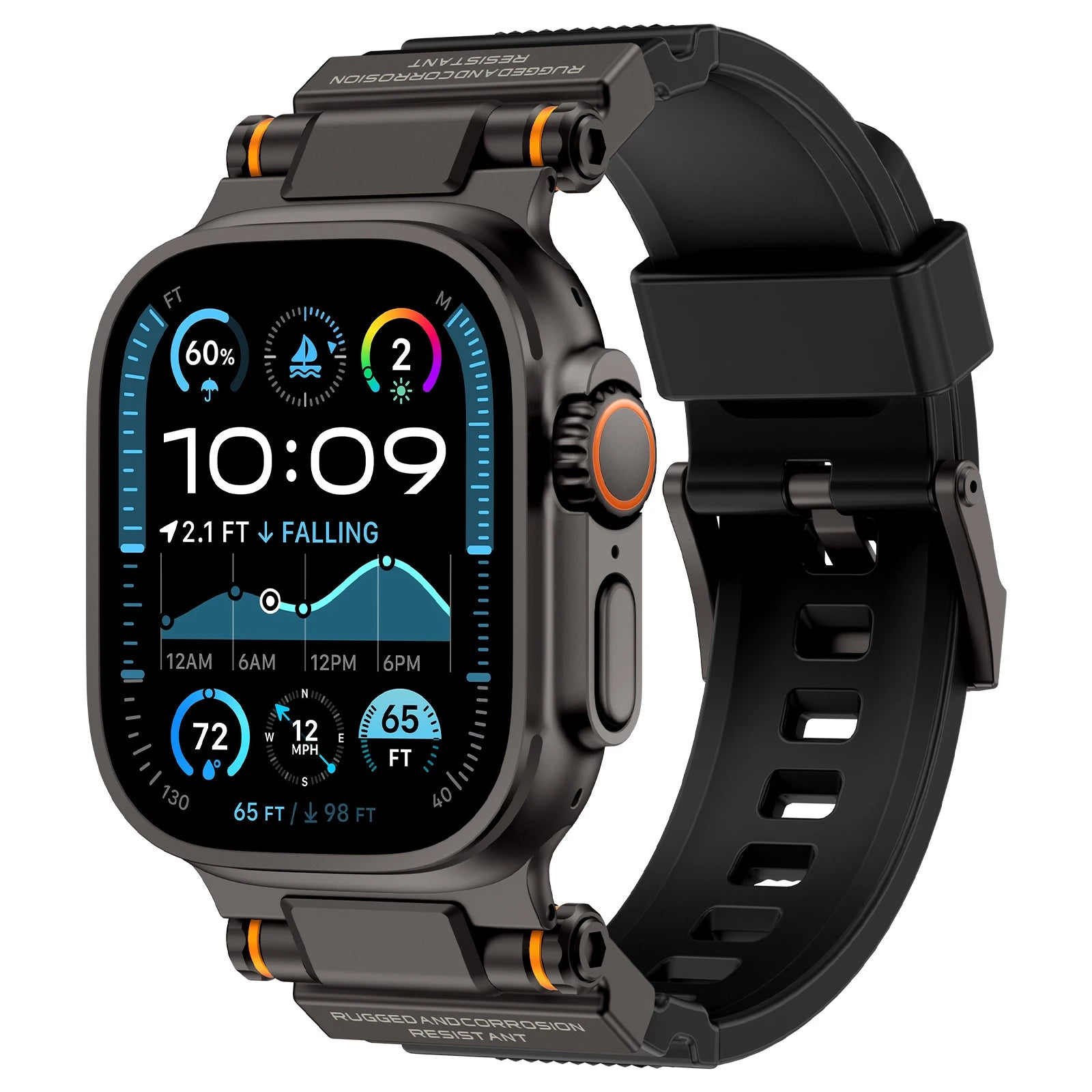 Rugged Silicone Sport Strap