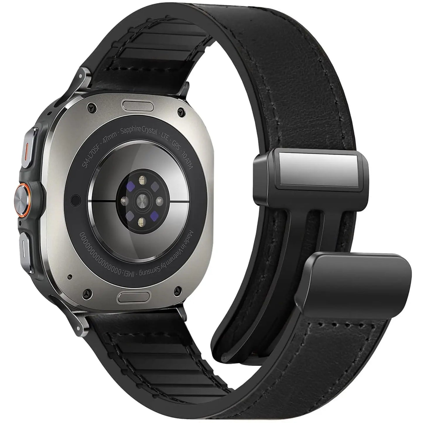 Magnet-Lock Leather Strap
